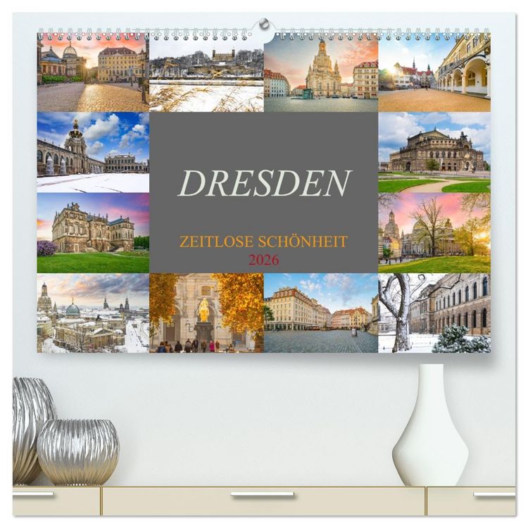 Produktbild: Dresden - zeitlose Sch&ouml;nheit (hochwertiger Premium Wandkalender 2026 DIN A2 quer), Kunstdruck in Hochglanz