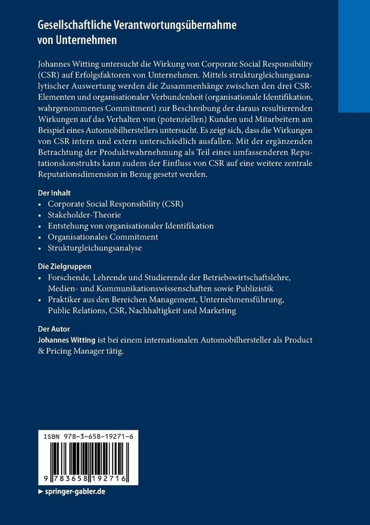 Produktbild: Gesellschaftliche Verantwortungs&uuml;bernahme von Unternehmen