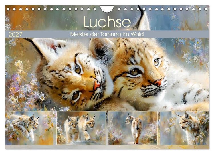 Produktbild: Luchse. Meister der Tarnung im Wald (Wandkalender 2027 DIN A4 quer), CALVENDO Monatskalender