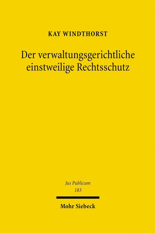 Produktbild: Der verwaltungsgerichtliche einstweilige Rechtsschutz