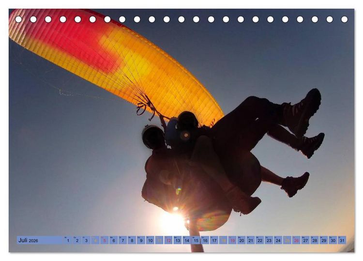 Produktbild: Frei sein - Paragliding (Tischkalender 2026 DIN A5 quer), CALVENDO Monatskalender