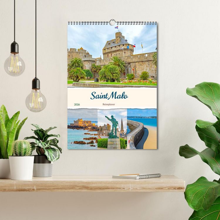 Produktbild: Saint Malo - Reiseplaner (Wandkalender 2026 DIN A3 hoch), CALVENDO Monatskalender