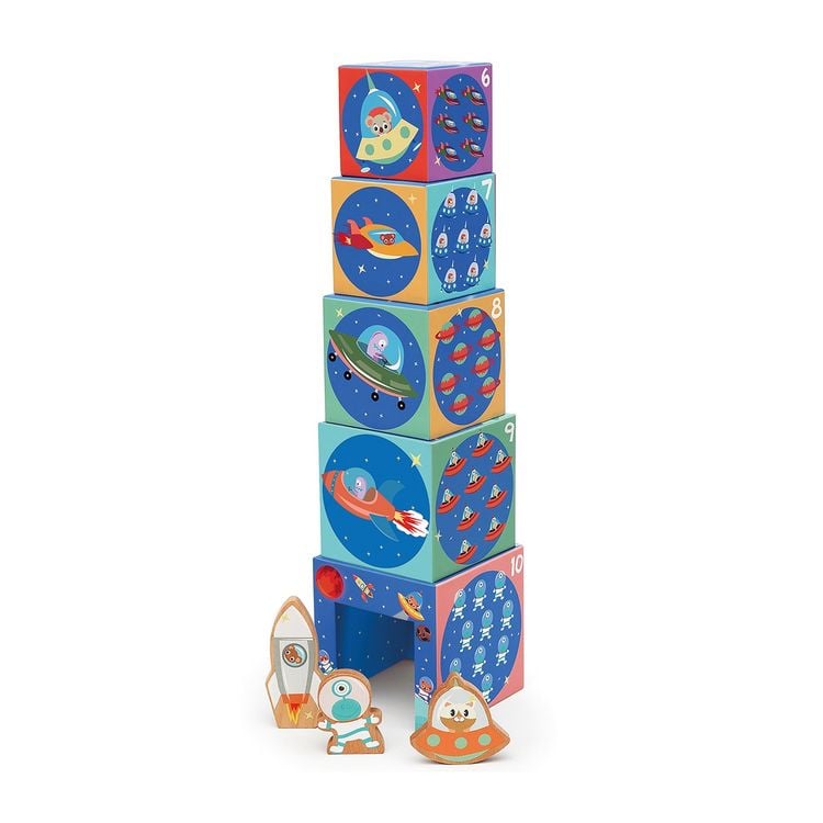 Produktbild: SCRATCH - Stapelspiel Pyramide Weltraum