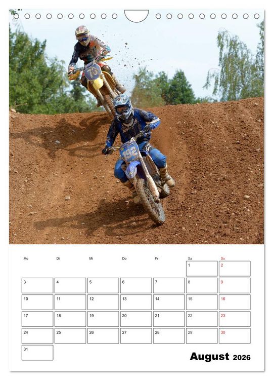 Produktbild: Motocross Terminplaner (Wandkalender 2026 DIN A4 hoch), CALVENDO Monatskalender