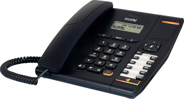 Produktbild: Alcatel Temporis 580 Noir Schnurgebundenes Telefon, analog Freisprechen, Headsetanschluss LC-Display Punktmatrix Mono Schwarz
