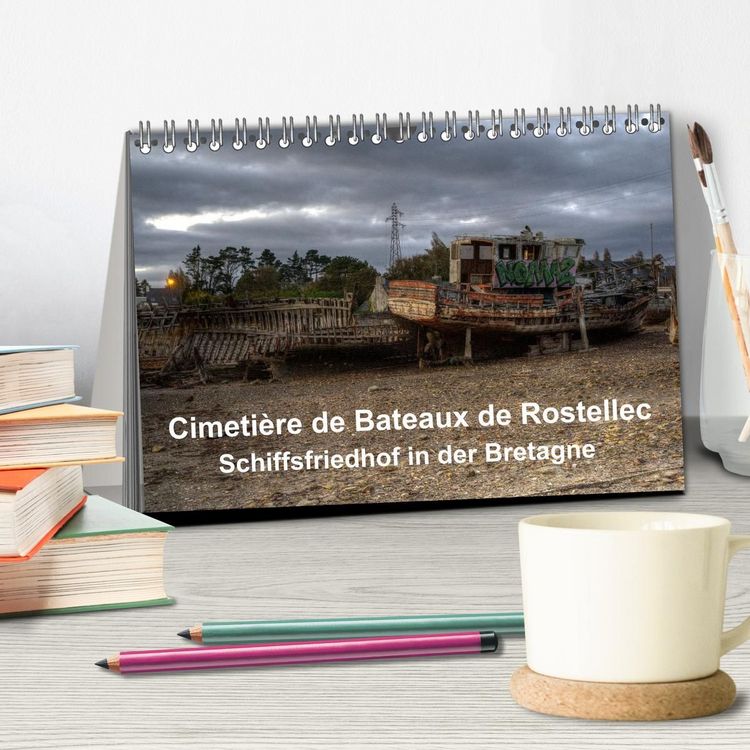 Produktbild: Cimeti&egrave;re de Bateaux de Rostellec (Tischkalender 2027 DIN A5 quer), CALVENDO Monatskalender