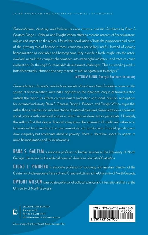 Produktbild: Financialization, Austerity, and Inclusion in Latin America and the Caribbean