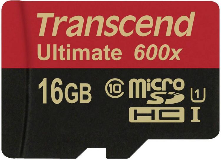 Produktbild: Transcend Ultimate (600x) microSDHC-Karte Retail 16 GB Class 10, UHS-I inkl. SD-Adapter