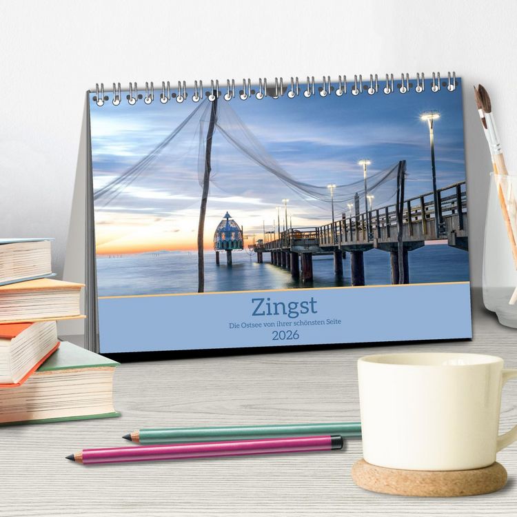 Produktbild: Zingst - die Ostsee von ihrer sch&ouml;nsten Seite (Tischkalender 2026 DIN A5 quer), CALVENDO Monatskalender