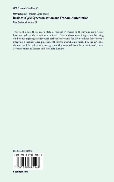 Produktbild: Business Cycle Synchronisation and Economic Integration