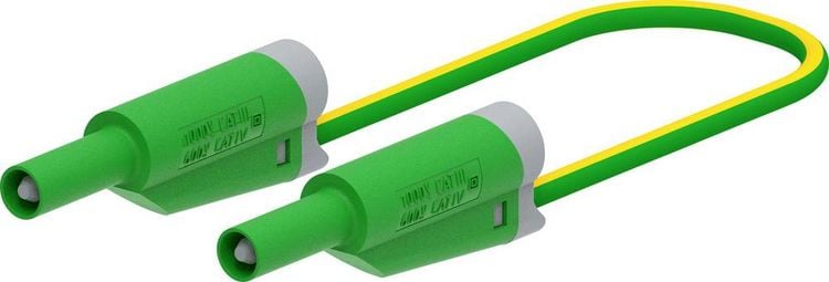 Produktbild: Electro PJP 2714-IEC-CD1-100V Messleitung Steckanschluss 4 mm, Bananenstecker 100 cm Gr&uuml;n 1 St.
