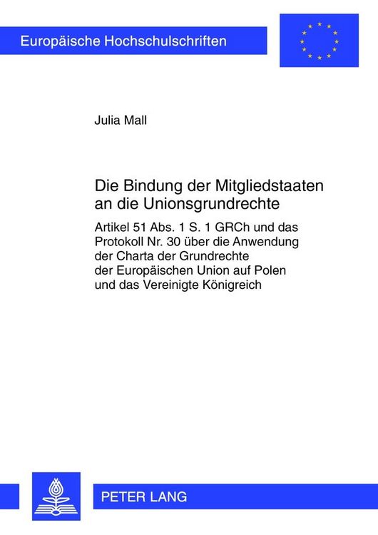 Produktbild: Die Bindung der Mitgliedstaaten an die Unionsgrundrechte