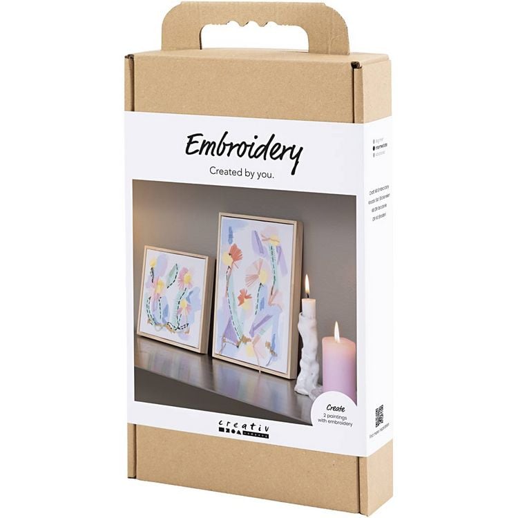 Produktbild: Creativ Company Kreativ Set Stickereien, Bilder, Pastellfarben