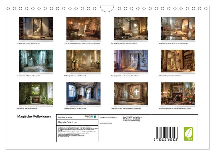 Produktbild: Magische Reflexionen (Wandkalender 2026 DIN A4 quer), CALVENDO Monatskalender