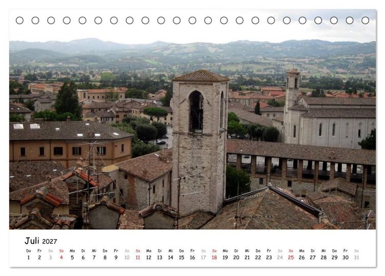 Produktbild: Camino di Assisi - Franziskusweg (Tischkalender 2027 DIN A5 quer), CALVENDO Monatskalender