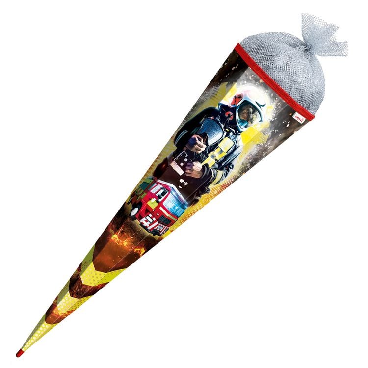 Produktbild: Motivschult&uuml;te, Feuerwehrmann, 85cm, Folie & Silbert&uuml;ll