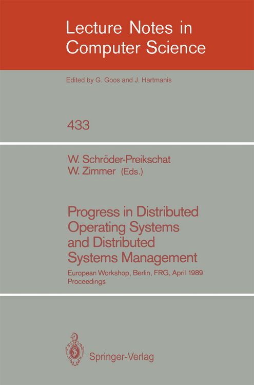 Produktbild: Progress in Distributed Operating Systems and Distributed Systems Management