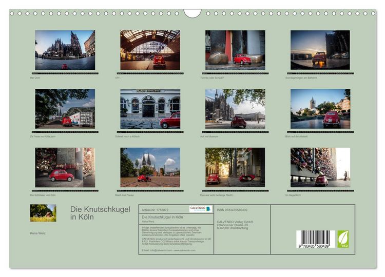 Produktbild: Die Knutschkugel in K&ouml;ln (Wandkalender 2025 DIN A3 quer), CALVENDO Monatskalender