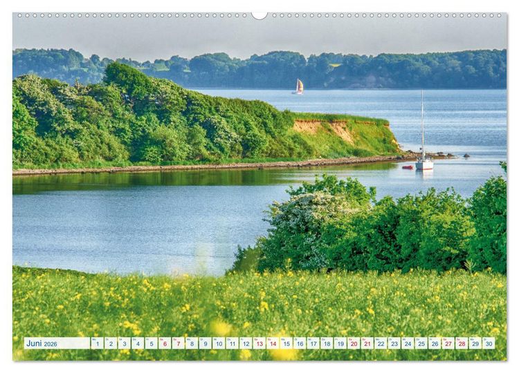 Produktbild: Flensburg Fjord (hochwertiger Premium Wandkalender 2026 DIN A2 quer), Kunstdruck in Hochglanz