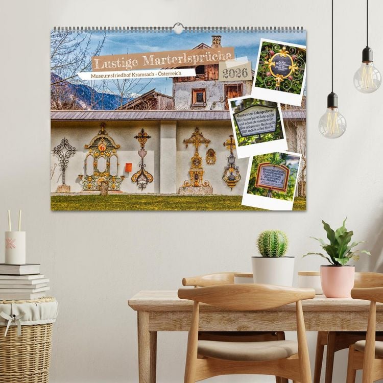Produktbild: Lustige Marterlspr&uuml;che (Wandkalender 2026 DIN A2 quer), CALVENDO Monatskalender