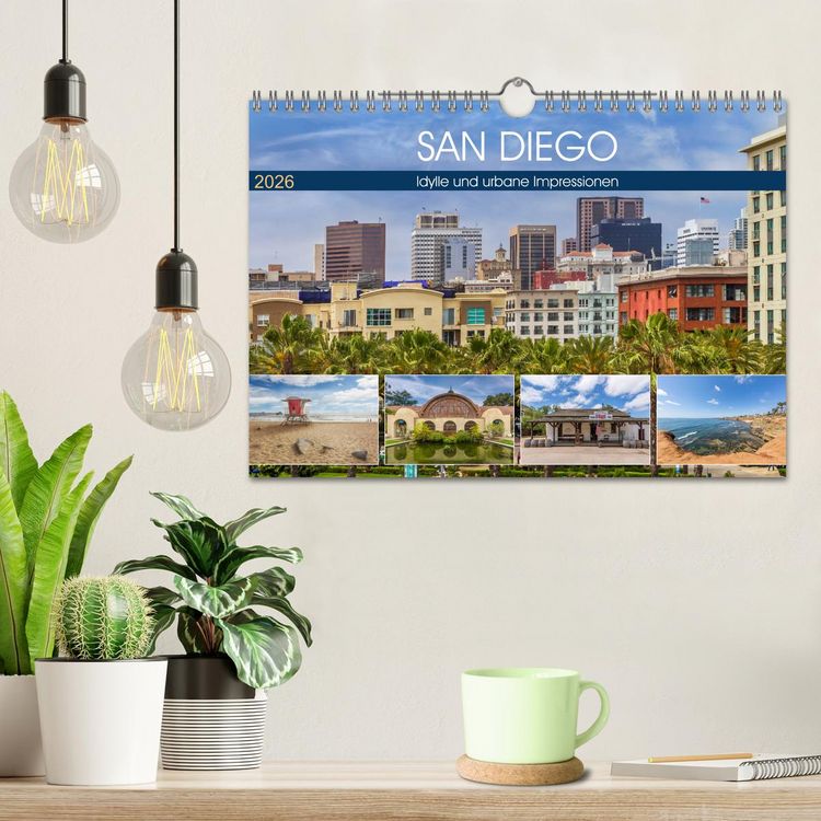 Produktbild: SAN DIEGO Idylle und urbane Impressionen (Wandkalender 2026 DIN A4 quer), CALVENDO Monatskalender