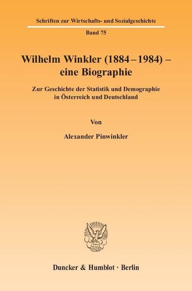 Produktbild: Wilhelm Winkler (1884-1984) - eine Biographie.