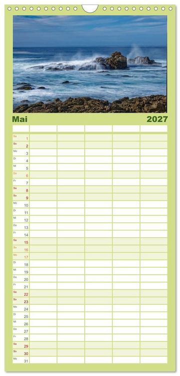 Produktbild: Familienplaner 2027 - Cote Sauvage. Wilde Atlantikk&uuml;ste der Bretagne. mit 5 Spalten (Wandkalender, 21 x 45 cm) CALVENDO