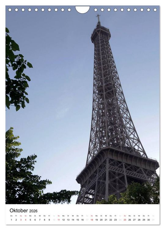 Produktbild: Unterwegs in Paris (Wandkalender 2026 DIN A4 hoch), CALVENDO Monatskalender
