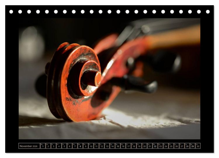 Produktbild: eine Violine (Tischkalender 2026 DIN A5 quer), CALVENDO Monatskalender