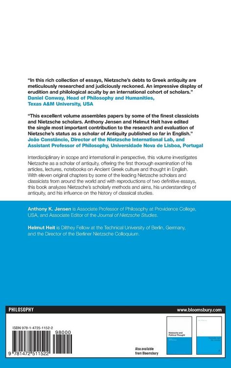 Produktbild: Nietzsche as a Scholar of Antiquity