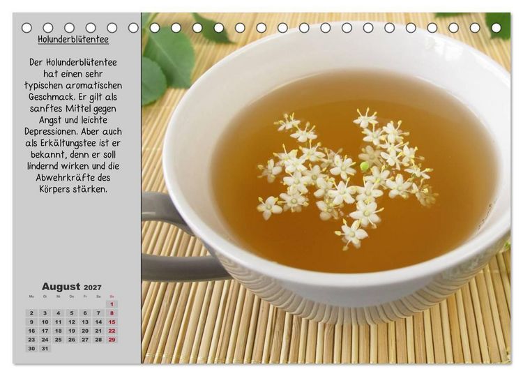 Produktbild: Eine kleine Teekunde - Zw&ouml;lf Teesorten im Portr&auml;t (Tischkalender 2027 DIN A5 quer), CALVENDO Monatskalender