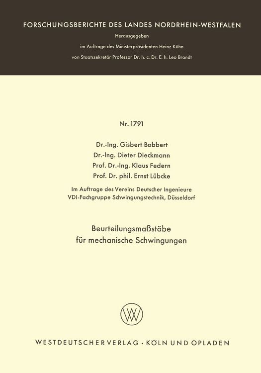 Produktbild: Beurteilungsma&szlig;st&auml;be f&uuml;r mechanische Schwingungen