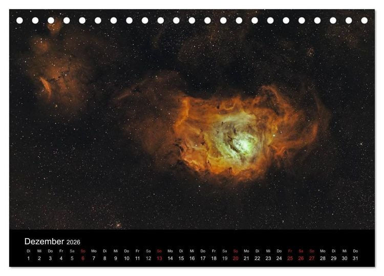 Produktbild: Atemberaubender Weltraum (Tischkalender 2026 DIN A5 quer), CALVENDO Monatskalender