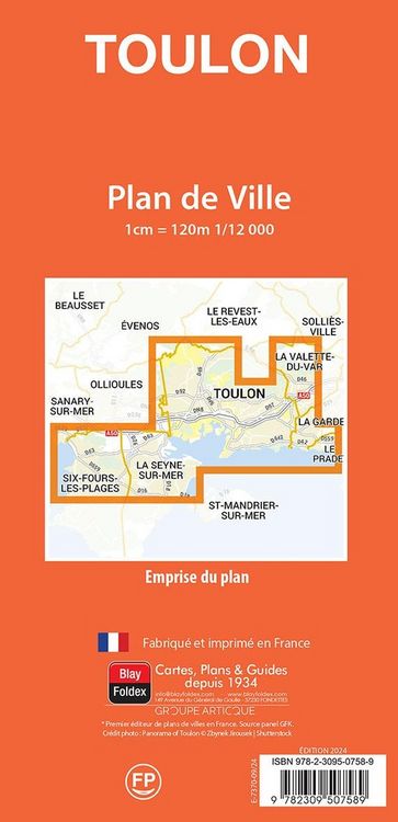 Produktbild: Toulon : Plan de Ville (Edition 2024)
