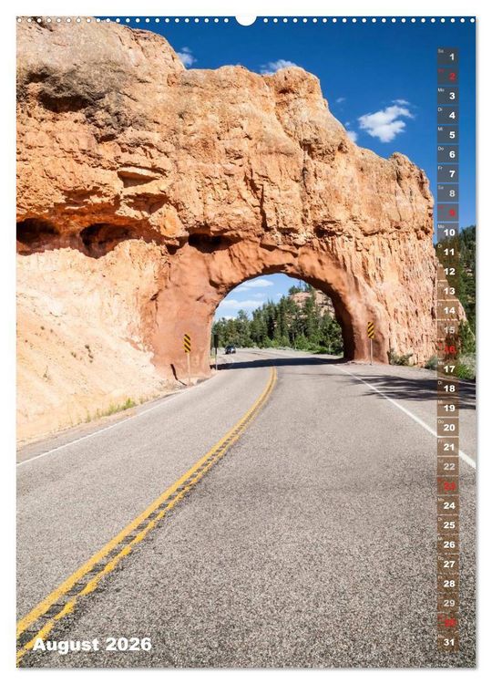 Produktbild: ARIZONA UND UTAH Rote Felsen (hochwertiger Premium Wandkalender 2026 DIN A2 hoch), Kunstdruck in Hochglanz