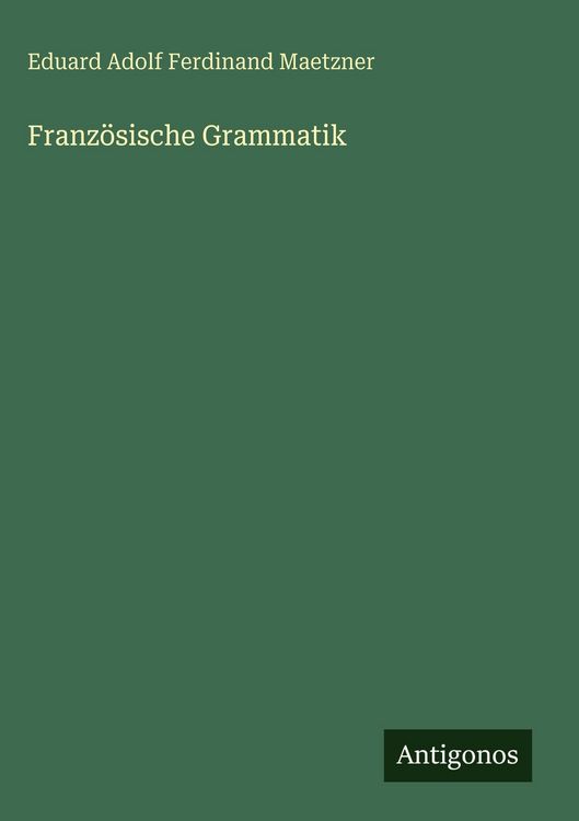 Produktbild: Franz&ouml;sische Grammatik