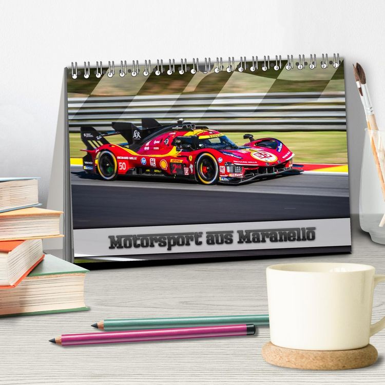 Produktbild: Motorsport aus Maranello (Tischkalender 2026 DIN A5 quer), CALVENDO Monatskalender