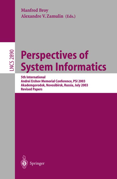 Produktbild: Perspectives of Systems Informatics