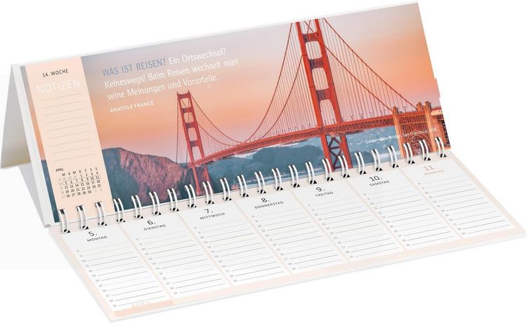 Produktbild: Tischkalender Reisetr&auml;ume 2027