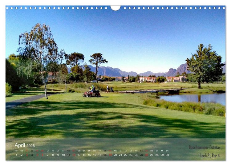 Produktbild: Golfpl&auml;tze Kapstadt - Cape Winelands und Overberg (Wandkalender 2026 DIN A3 quer), CALVENDO Monatskalender