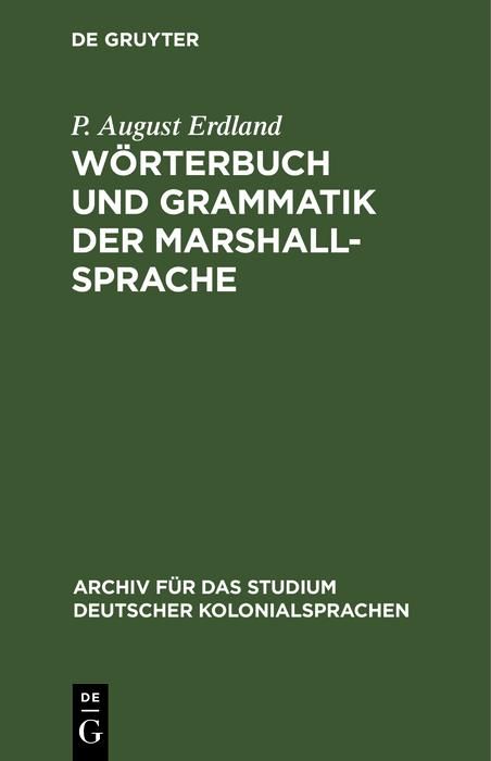 Produktbild: W&ouml;rterbuch und Grammatik der Marshall-Sprache