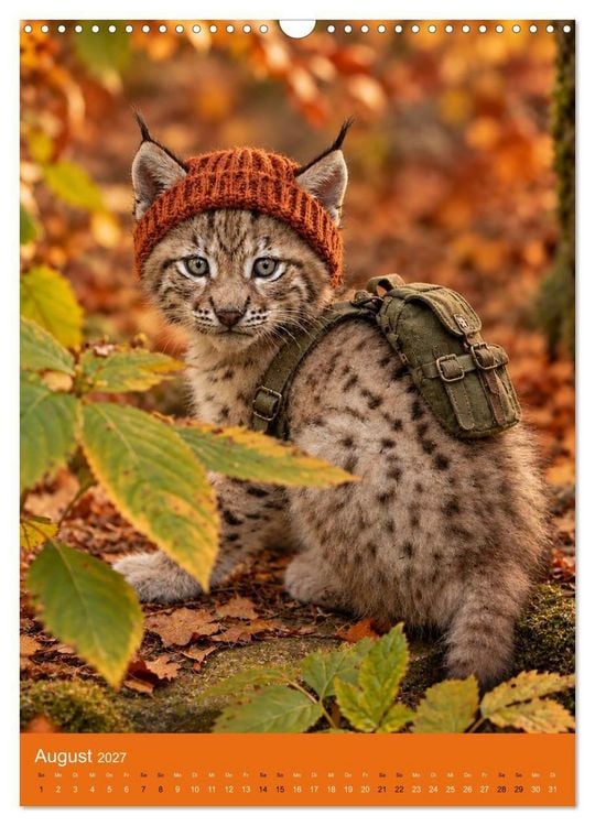 Produktbild: Goldener Herbst Eine tierische Fantasiewelt (Wandkalender 2027 DIN A3 hoch), CALVENDO Monatskalender