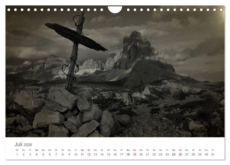 Produktbild: Drei Zinnen - S&uuml;dtirols Wahrzeichen (Wandkalender 2026 DIN A4 quer), CALVENDO Monatskalender