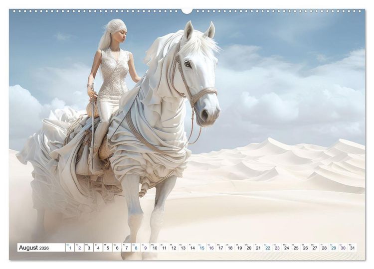 Produktbild: Surrealismus trifft Pferdefans (Wandkalender 2026 DIN A2 quer), CALVENDO Monatskalender