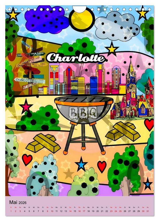Produktbild: United States Pop Art von Nico Bielow (Wandkalender 2026 DIN A4 hoch), CALVENDO Monatskalender