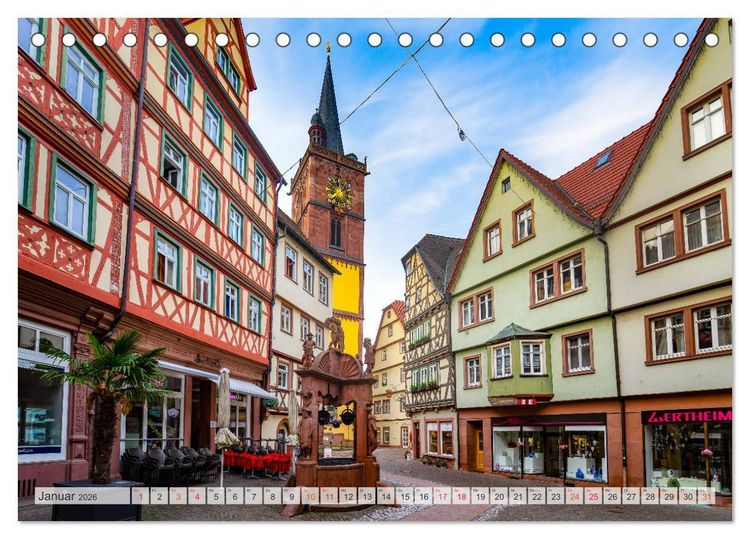 Produktbild: Wertheim Impressionen (Tischkalender 2026 DIN A5 quer), CALVENDO Monatskalender