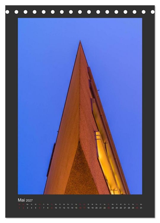 Produktbild: Plakative Architektur (Tischkalender 2027 DIN A5 hoch), CALVENDO Monatskalender