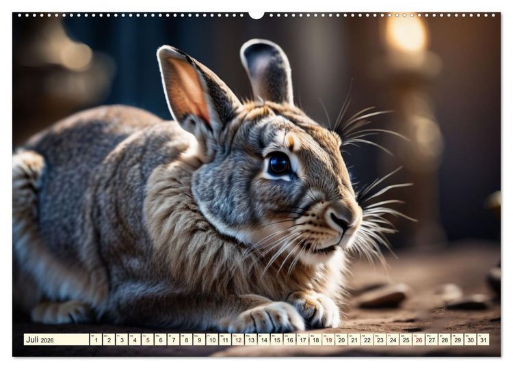 Produktbild: M&uuml;mmelm&auml;nner - Goldige Kaninchen (hochwertiger Premium Wandkalender 2026 DIN A2 quer), Kunstdruck in Hochglanz