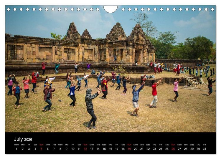Produktbild: Monuments of Thailand 2026 (Wall Calendar 2026 DIN A4 landscape), CALVENDO 12 Month Wall Calendar