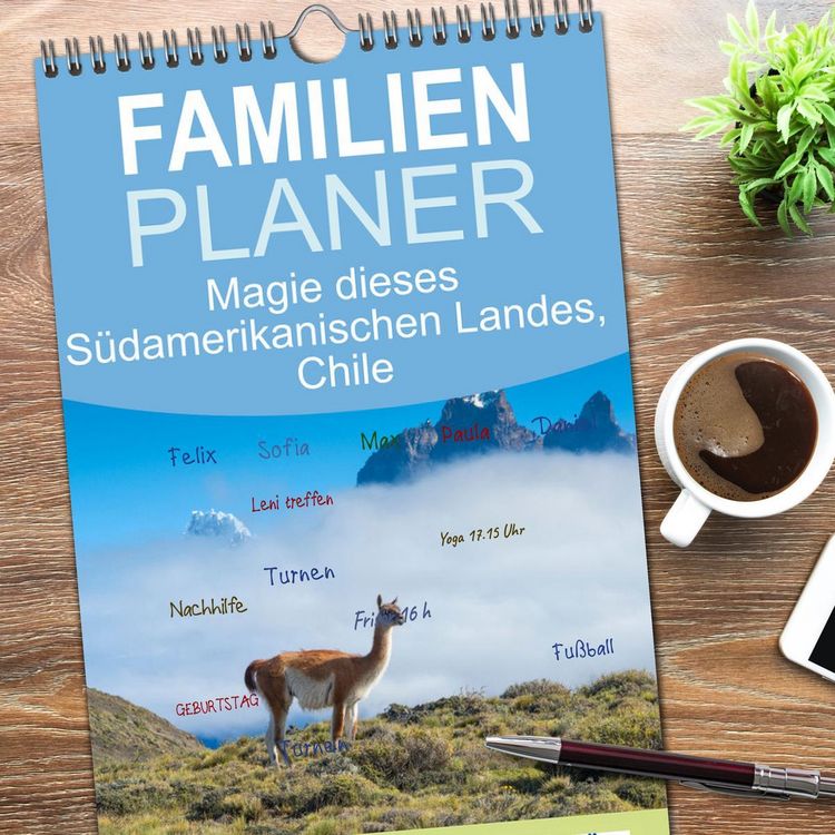 Produktbild: Familienplaner 2026 - Magie dieses S&uuml;damerikanischen Landes, Chile mit 5 Spalten (Wandkalender, 21 x 45 cm) CALVENDO